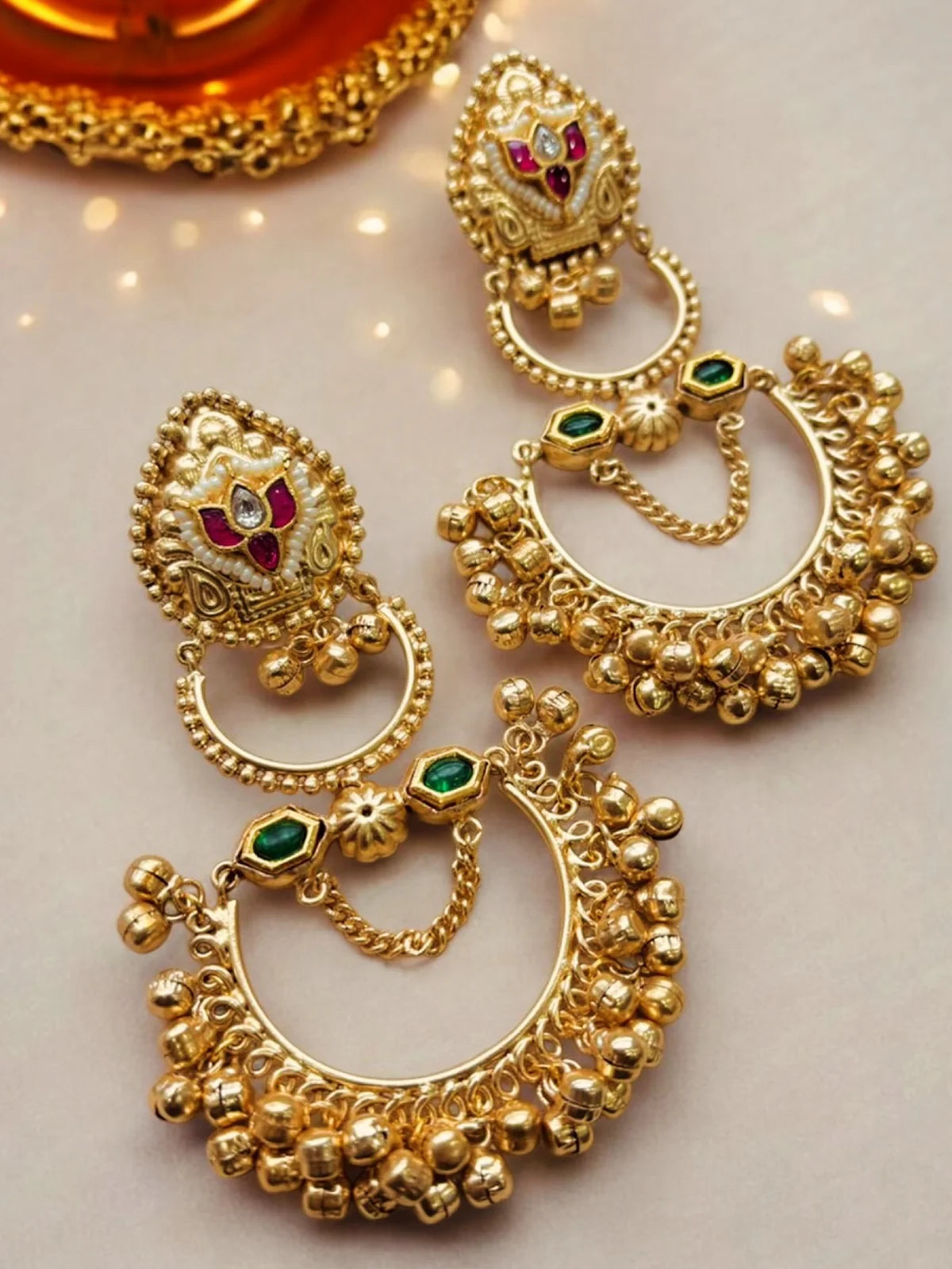 Naima Polki Drop Earrings
